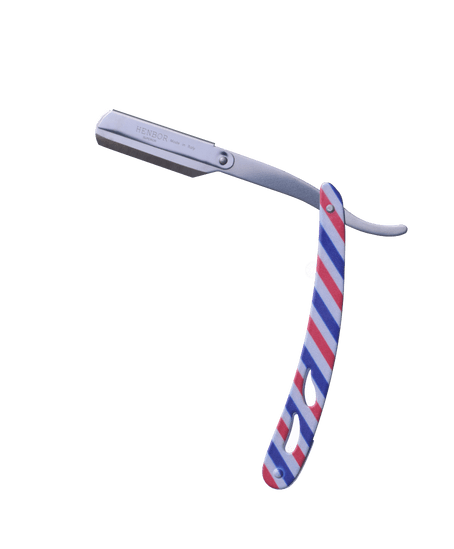 موس حلاقة هينبور ايطالي ستانلس 3 قطع باربر ملون710BR